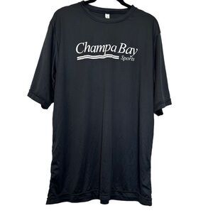 Team 365 Crew Neck Short Sleeve Champa Bay Graphic Tee Black Large
